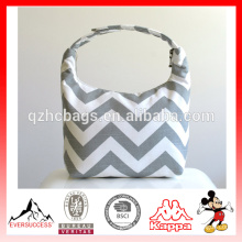 Chevron Printed Thermal Lunch Bags Insulated Tote Bag